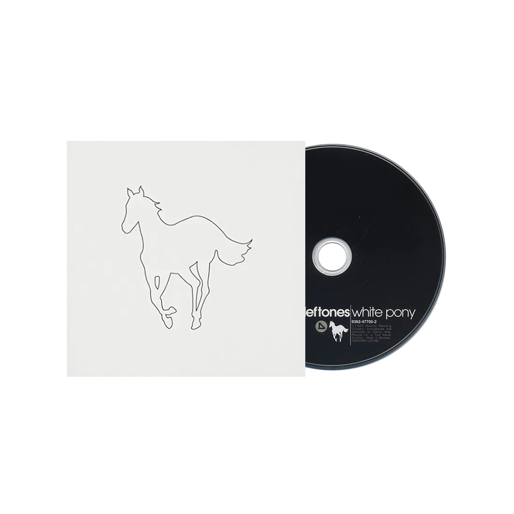 CD album cover featuring a minimalist horse outline on the sleeve and a visible disc.