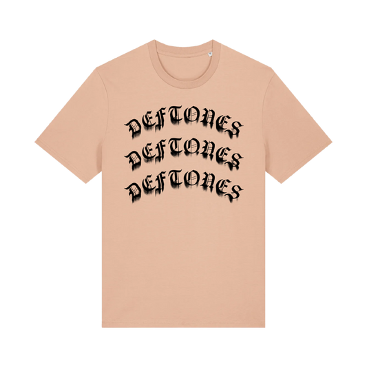 gothic logo peach t-shirt