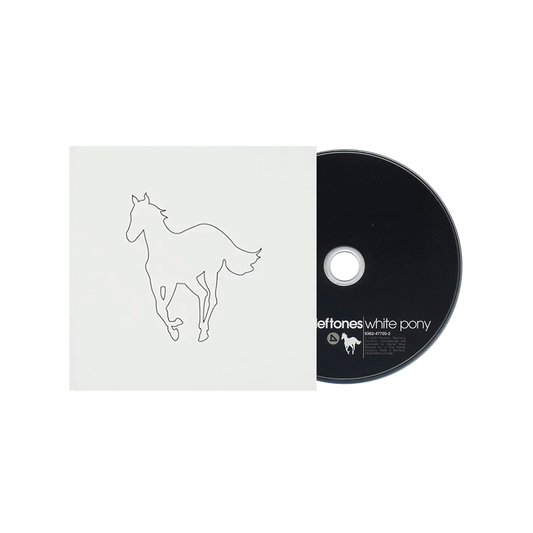 CD album cover featuring a minimalist horse outline on the sleeve and a visible disc.